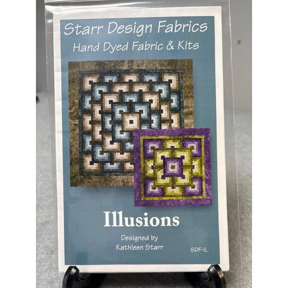 Starr Design Fabrics Illusions Quilt Pattern Kit by Kathleen Starr for Throw/Que - Picture 4 of 5